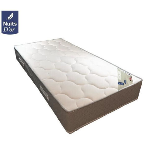 Lot de 2 Matelas 80x190 Mousse Haute Résilience HR 35 Kg/m3 - Hauteur 24 CM - Soutien Ferme 80 190 Moonlight