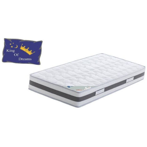 LOT de 2 Matelas 90x200 cm 23 cm Hauteur Mousse Mémoire de Forme 50 Kg/m3 Soutien Ferme Confort Optimal Usage Quotidien