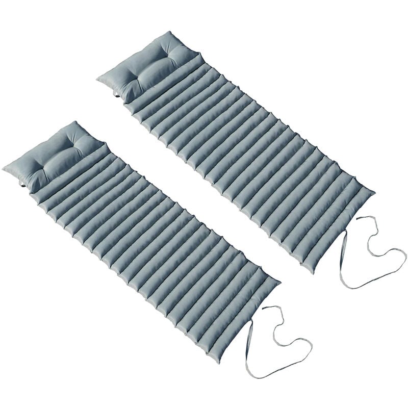 Red Deco - Lot de 2 matelas bain de soleil 180cm olive 2x sormiou olive
