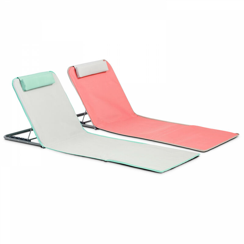 Lot de 2 matelas clic clac des plages gris et rose Clic Clac des Plages - Multicolore - Multicolore