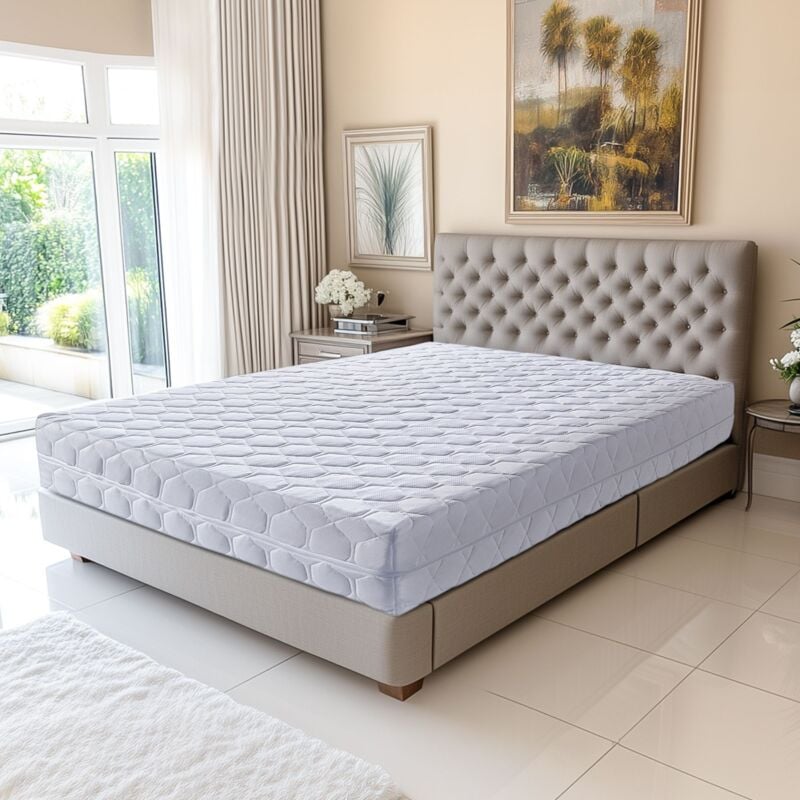 Matelas Face Hiver Latex 78 Kg/m3 120x190 x 24 cm Souple - Spécial Sommier Electrique - rembourrage 100 % polesther - âme 100 % polyuréthane poli