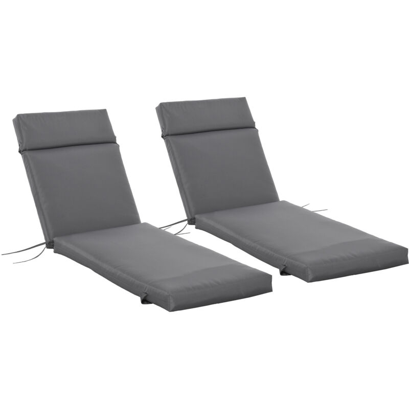 MH - Lot de 2 matelas pour bain de soleil barbara gris
