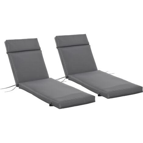 Lot de 2 matelas pour bain de soleil BARBARA gris