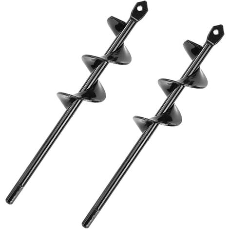 Lot de 2 mèches pour tarière, antidérapantes, pour plantes en spirale, plantes de jardin et plantes à fleurs - Pour semis et massifs - 4,1 x 22,9 cm - Pour foreuse hexagonale 9,5 mm，Superma