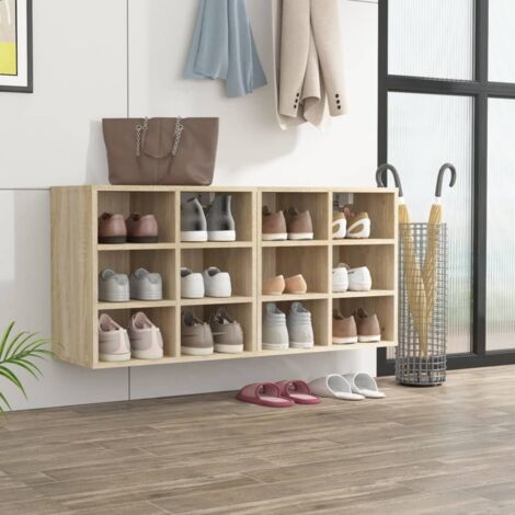 Lot de 2 Meubles à Chaussures Armoires à Chaussures  Meuble d'entrée Chêne Sonoma 52,5x30x50 cm 98845