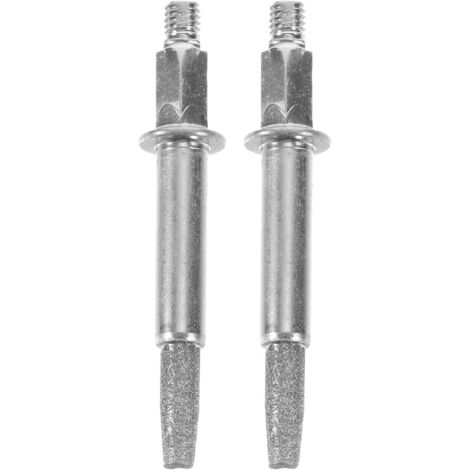 Lot de 2 Meules pour Tronçonneuse 48 MM Pierres d'Affûtage Diamantées Outil Manuel Compact et Portable Accessoires Entretien Chaîne Usage -