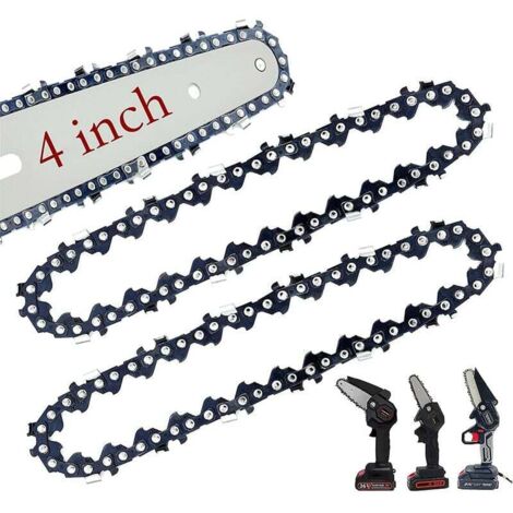 Lot de 2 mini chaînes de tronçonneuse 4 pouces chaînes de rechange