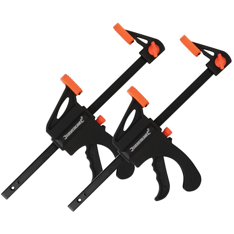 Lot de 2 mini presses rapides 150 mm Silverline 250115