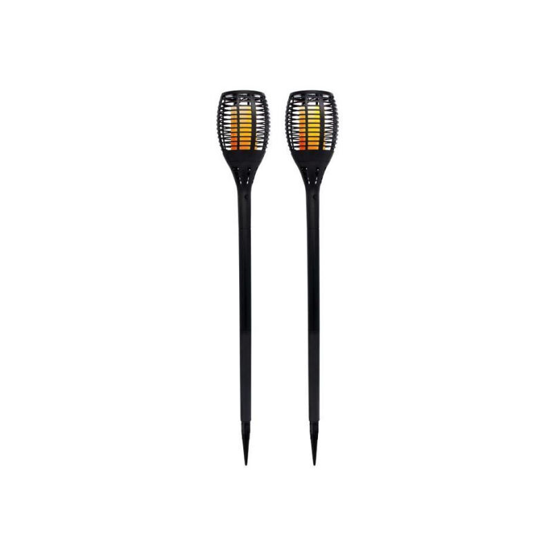 Lot de 2 mini torches solaires Maity Sun Lumi Jardin led - h 70 cm - Blanc chaud