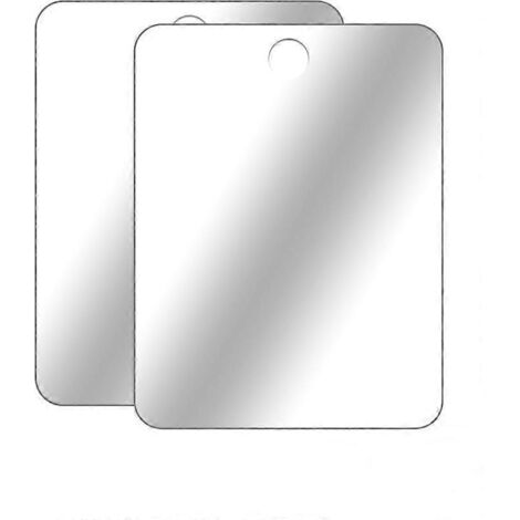 Lot de 2 miroirs de douche incassables et antibuée, grand format 18 x 13 cm, idéal pour le rasage et le maquillage. Miroir de douche de luxe en plexiglas incassable et antibuée.