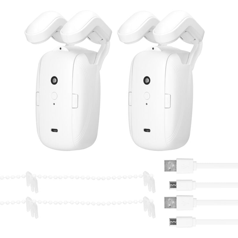 Lifcausal - Lot de 2 moteurs de rideau intelligents Tuya bt, robot de rideau électrique, ouvre-porte automatique, pas de câblage, prise en charge de