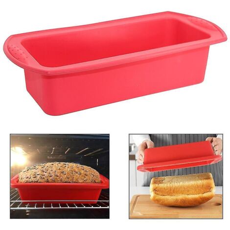 Lot de 2 moules à cake en silicone antiadhésifs, démoulage facile