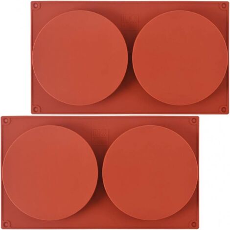 Lot de 2 Moules à Gâteau Ronds en Silicone 13 cm - Antiadhésifs, Dégagement Rapide pour Gâteaux Superposés, au Fromage, Arc-en-Ciel et au Chocolat