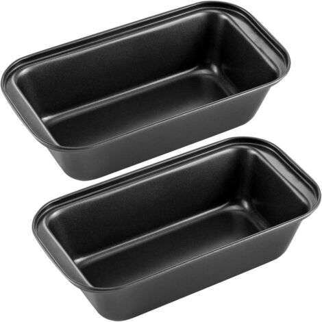 Lot de 2 moules à pain grillé antiadhésifs en acier au carbone - EINNENFFER - Moules à cake rectangulaires pour cuisson uniforme, faciles à nettoyer et polyvalents