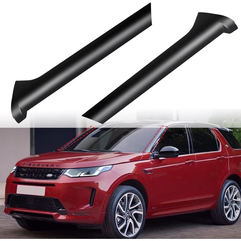Lot de 2 moulures de pilier de pare-brise extérieur côté conducteur et passager Compatible avec Land Rover Discovery 2 1999-2004