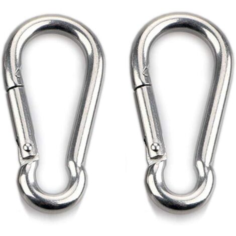 Lot de 2 mousquetons de fixation pour usage intensif, sports, chiens de nage, natation