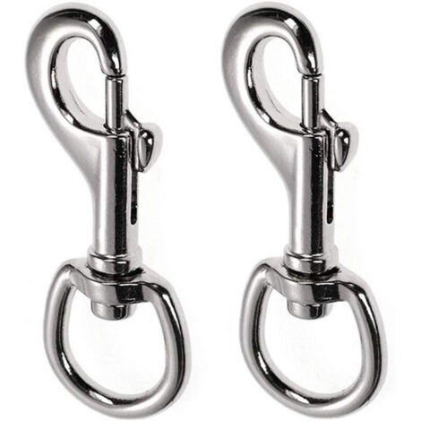 Lot de 2 mousquetons robustes pour laisse de chien, taille moyenne