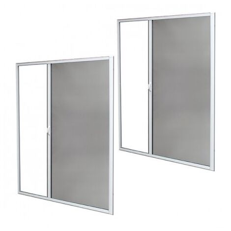 Lot de 2 Moustiquaires Latérales ALU H220 cm x L160 cm Blanc