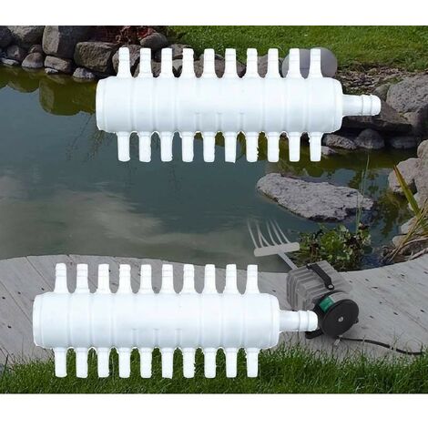 Lot de 2 Multi Diviseurs Plastiques 20 Sorties Pour Aérateur & Pompe à Air Bassin & Aquarium