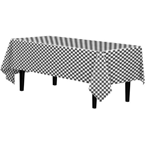 Lot de 2 nappes en plastique de qualité supérieure, 137 cm x 108 cm
