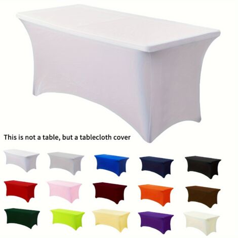 Lot de 2 nappes extensibles, adaptées aux tables rectangulaires, 1,80 m, nappes universelles pour tables rectangulaires, idéales pour les fêtes en extérieur, mariages, bars, anniversaires, banquets et