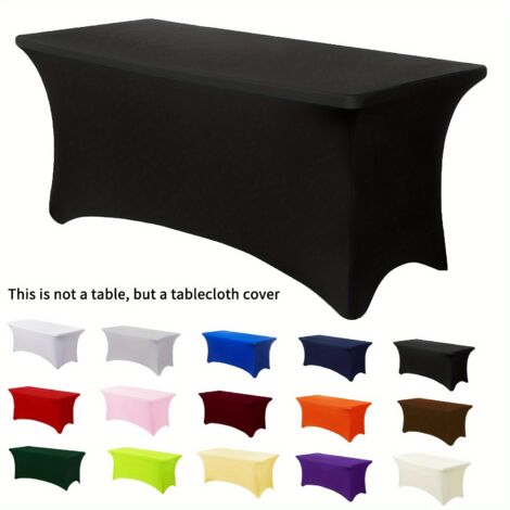 Lot de 2 nappes extensibles, adaptées aux tables rectangulaires, 1,80 m, nappes universelles pour tables rectangulaires, idéales pour les fêtes en extérieur, mariages, bars, anniversaires, banquets et
