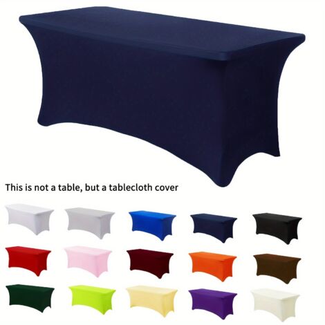 Lot de 2 nappes extensibles, adaptées aux tables rectangulaires, 1,80 m, nappes universelles pour tables rectangulaires, idéales pour les fêtes en extérieur, mariages, bars, anniversaires, banquets et