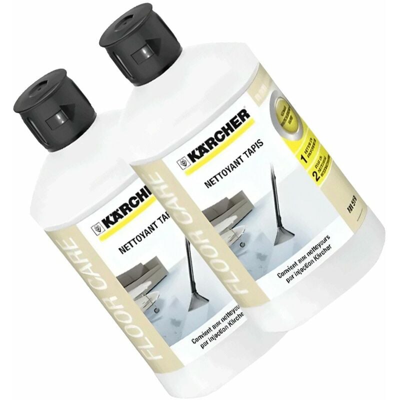 Lot de 2 Nettoyants moquettes et tapis rm 519 de 1L (6.295-771.0, 62957710) Aspirateur Karcher
