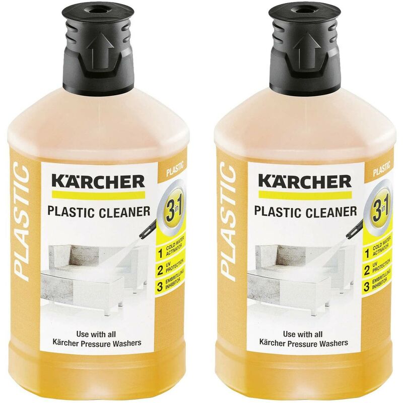 Karcher - Lot de 2 nettoyants plastique 3 en 1 détergent pour Nettoyeur Haute Pression 629575802