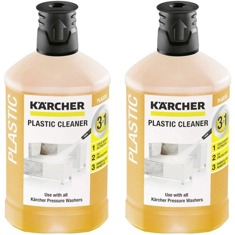 Karcher - Lot de 2 nettoyants plastique 3 en 1 détergent pour nettoyeurs haute pression - Kärcher