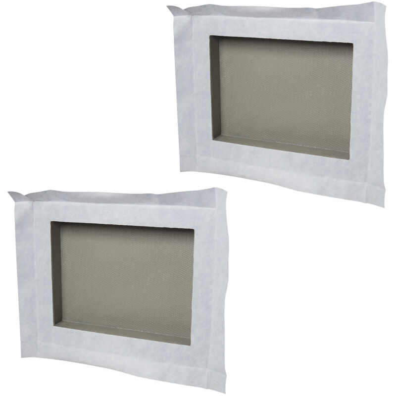 Lot de 2 niches à carreler étanches - formats intérieurs 40 x 30 cm - 6 cm de profondeur