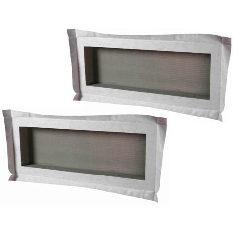 U-TILE Lot de 2 niches à carreler étanches - formats intérieurs 80 x 30 cm - 9 cm de profondeur