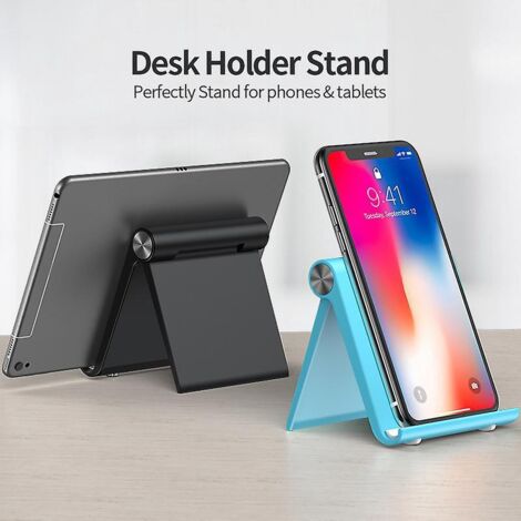 lot De 2 (noir + Bleu) Support De Tlphone Pliable Support De Tlphone Pliable Compatible Avec Iphone 14 Plus Pro Max 13 Mini 12 Galaxy S23 S22 S21