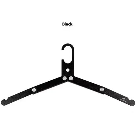 (Lot de 2 noirs) Cintre pliable en aluminium pour la maison, cintre portable pour le camping et les voyages.