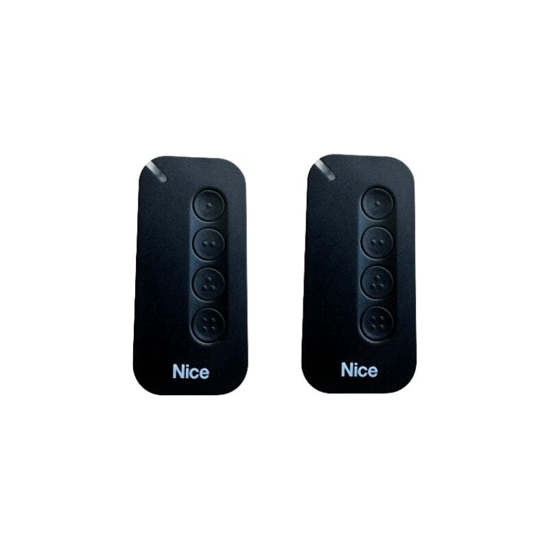 Lot de 2 nouvelles Télécommandes 4 Boutons Nice MyGo4 pour Portails et Portes de Garage - Remplace les Gammes flo, flor-s, one, et flore avec un