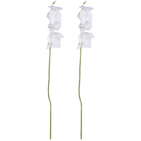 Lot de 2 orchidées artificielles de 96,5 cm (38 pouces) à poser au contact d'un tissu réaliste, pour une décoration de mariage à faire soi-même.