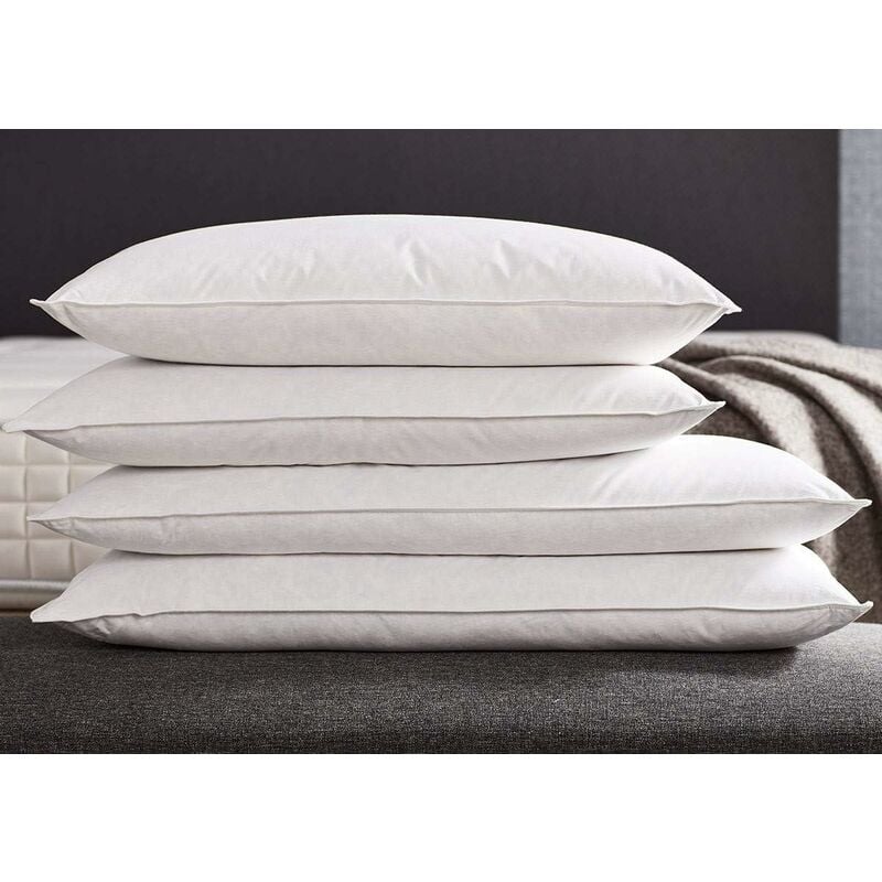 Lot de 2 Oreillers 65x65 cm contact Mousse à Mémoire de Forme 60 Kg/m3 + Certifié Oeko TEX et Certipur - Fabriqué en Europe 65 x 65