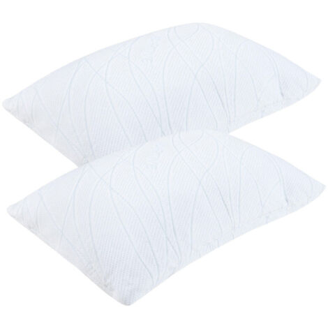 Lot de 2 oreillers 60 x 40 cm mousse à mémoire de forme - MORPHÉE