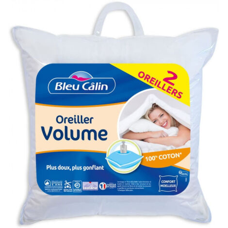 Lot de 2 Oreillers 60 x 60 cm Super Gonflant Isolane Univers Décor