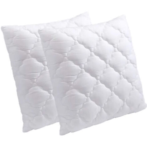 Lot de 2 oreillers 65 x 65 cm – Mousse à mémoire de forme – Enveloppe microfibres anti-bactérien – Soutien cervical optimal