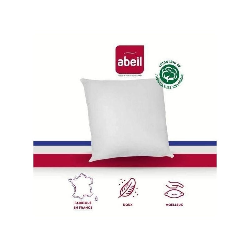 Abeil - Oreiller Bio' Mouv - 60 x 60 cm - 100% coton Bio