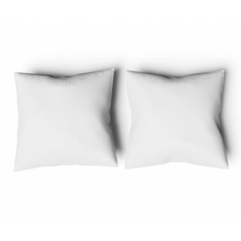 Lot de 2 Oreillers Carrés 60x60cm Moelleux 100% Polyester Fibre Creuse