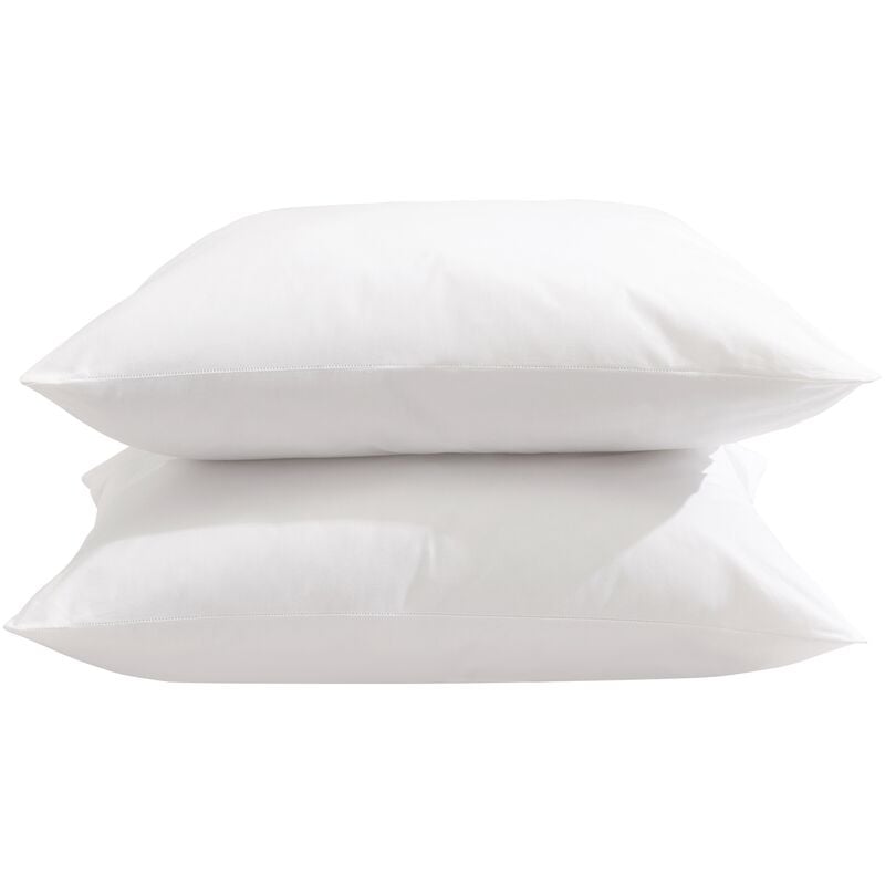 Lot de 2 oreillers éco naturels moelleux enveloppe coton bio Someo 50x70