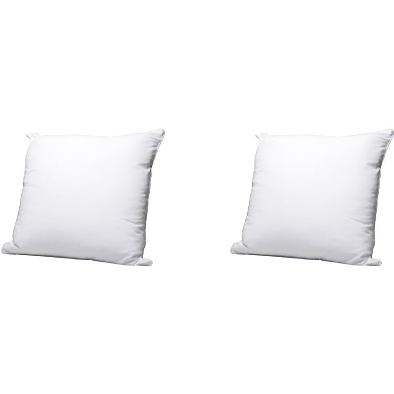 Lot de 2 oreillers éco naturels moelleux enveloppe coton bio Someo 60x60