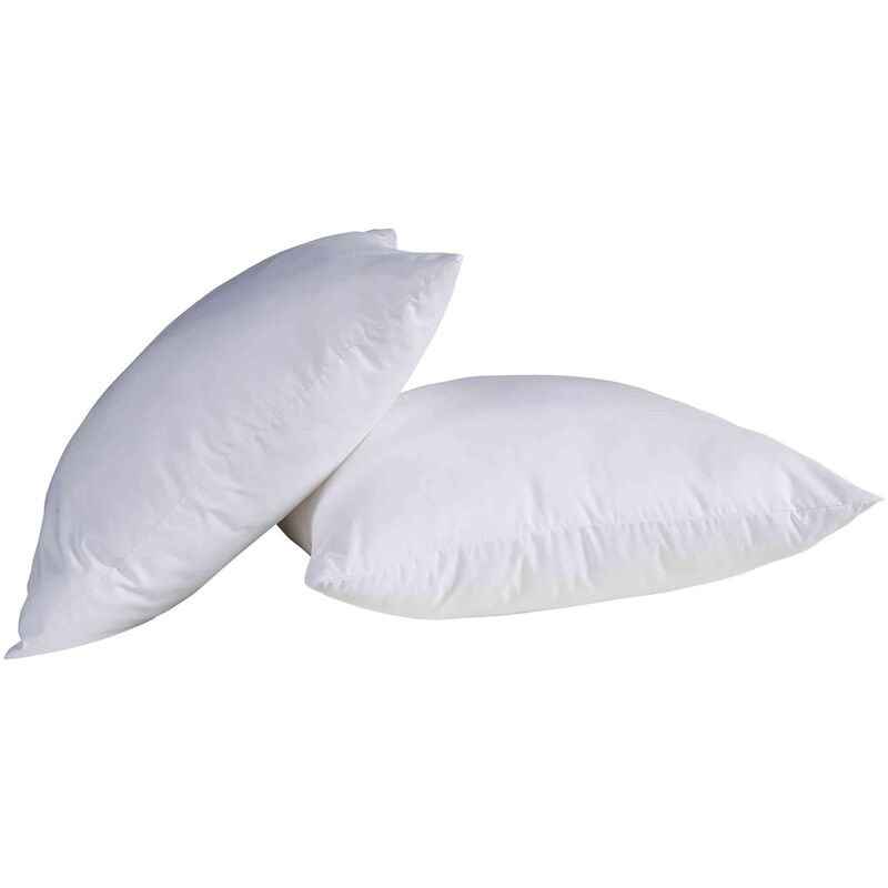 Someo - Lot de 2 oreillers confort enveloppe coton 60x60