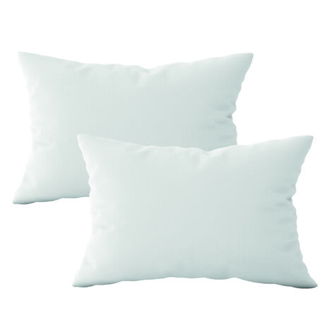 Lot de 2 oreillers, coussins de garnissage rectangulaires - 30 x 50 cm - Blanc - Vivezen
