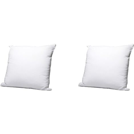 Lot de 2 oreillers éco naturels moelleux enveloppe coton bio Someo 60x60