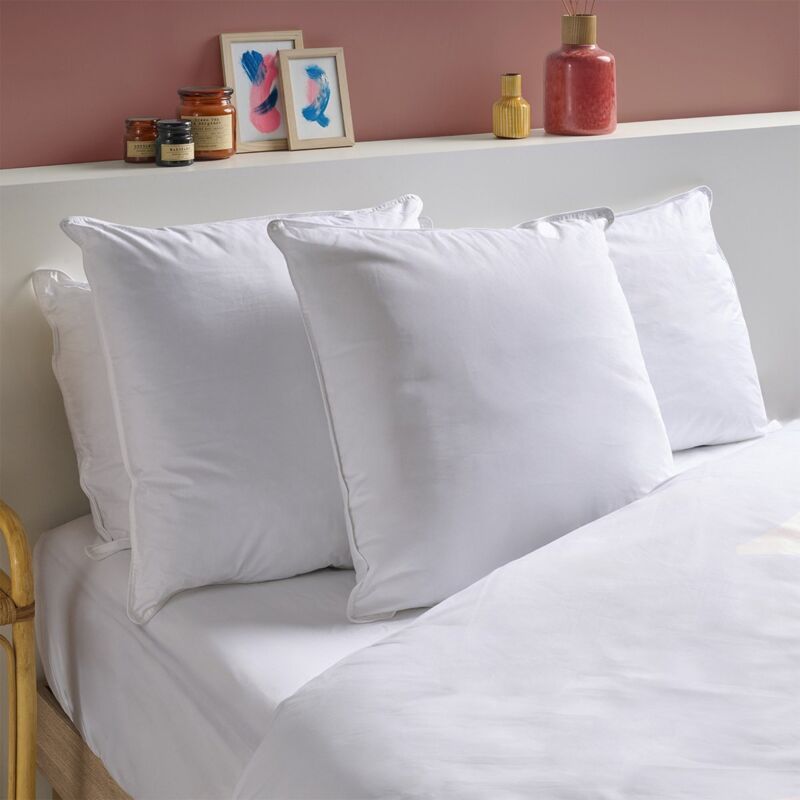 Lot de 2 Oreillers Mémoire de forme Mixte Anti-acariens - Confort réglable - 60x60cm