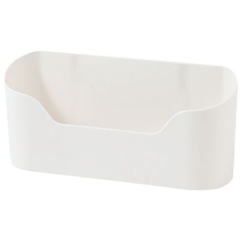 Lot de 2 organiseurs de porte d'armoire de cuisine auto-adhésifs blancs pour armoire, salle de bain, réfrigérateur, petits objets