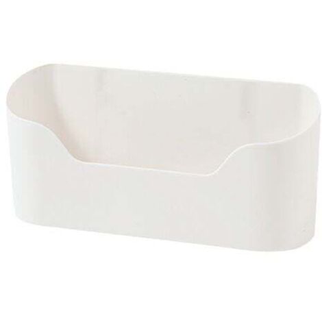 Lot de 2 organiseurs de porte d'armoire de cuisine auto-adhésifs blancs pour armoire, salle de bain, réfrigérateur, petits objets